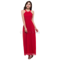 Occident Women&#39;s Slim Fit Long Mousseline Red Backless Fashion Prom Dress 4 Taille XS ~ L CL5707-2 #